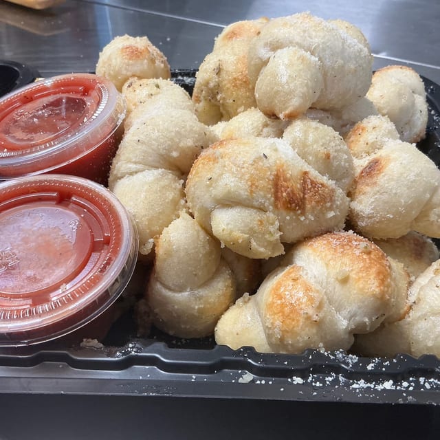 Bite Size Garlic Knots.